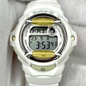 Casio G-ShockBaby-G White & Silver Digital Chronograph Watch BGR-169 Module 3262